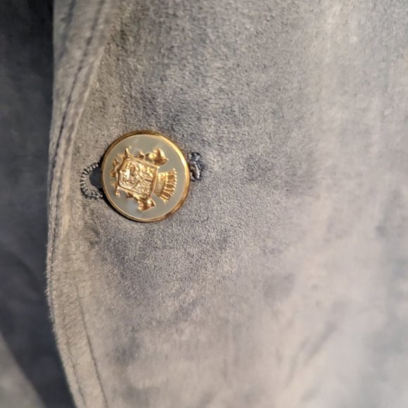 Golden Lancer Men's Suede Powder Blue Blazer sz 42 Imported Materials USA Made - Picture 5 of 14